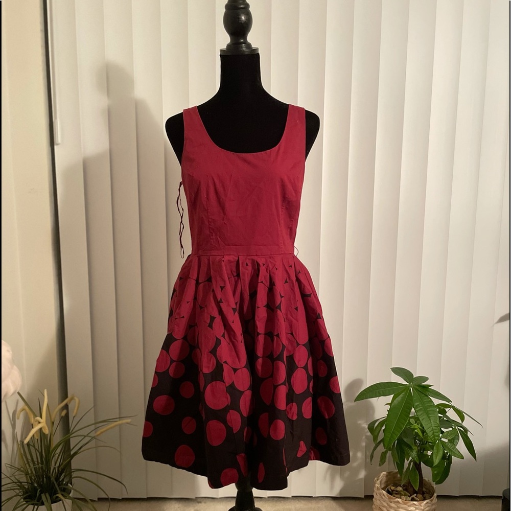 Red and black chic styles dress